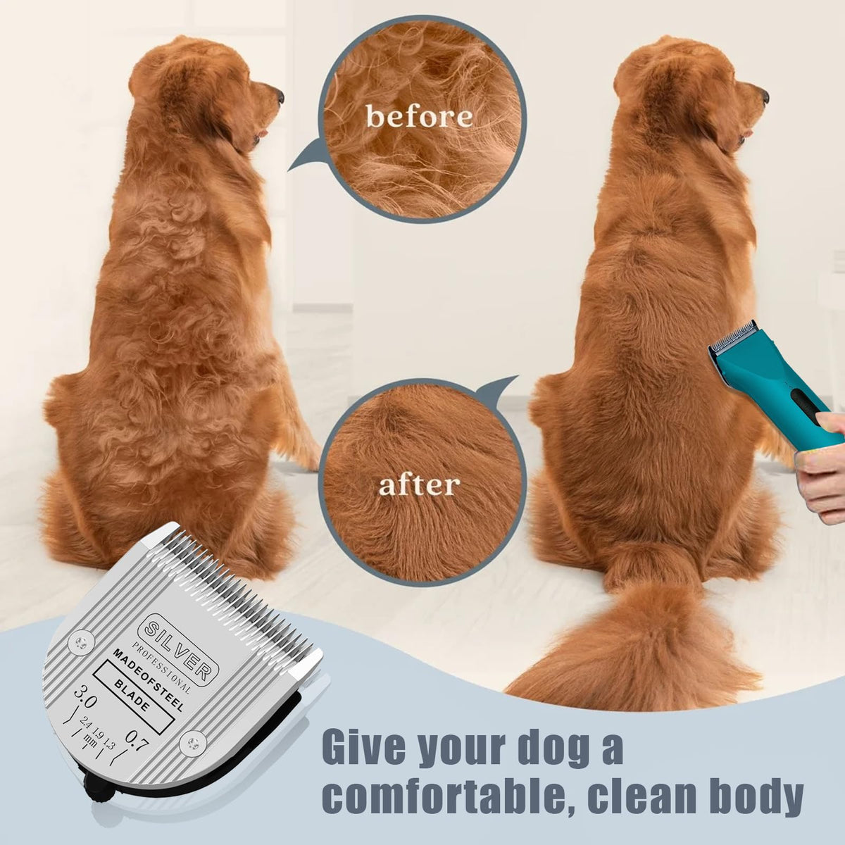 2PCS Adjustable 5 in 1 Replacement Blades Compatible with Wahl 5 in1 Clipper Bravura, Chromado, Creativa, Figura, Motion, Supergroom Dog Grooming Clippers