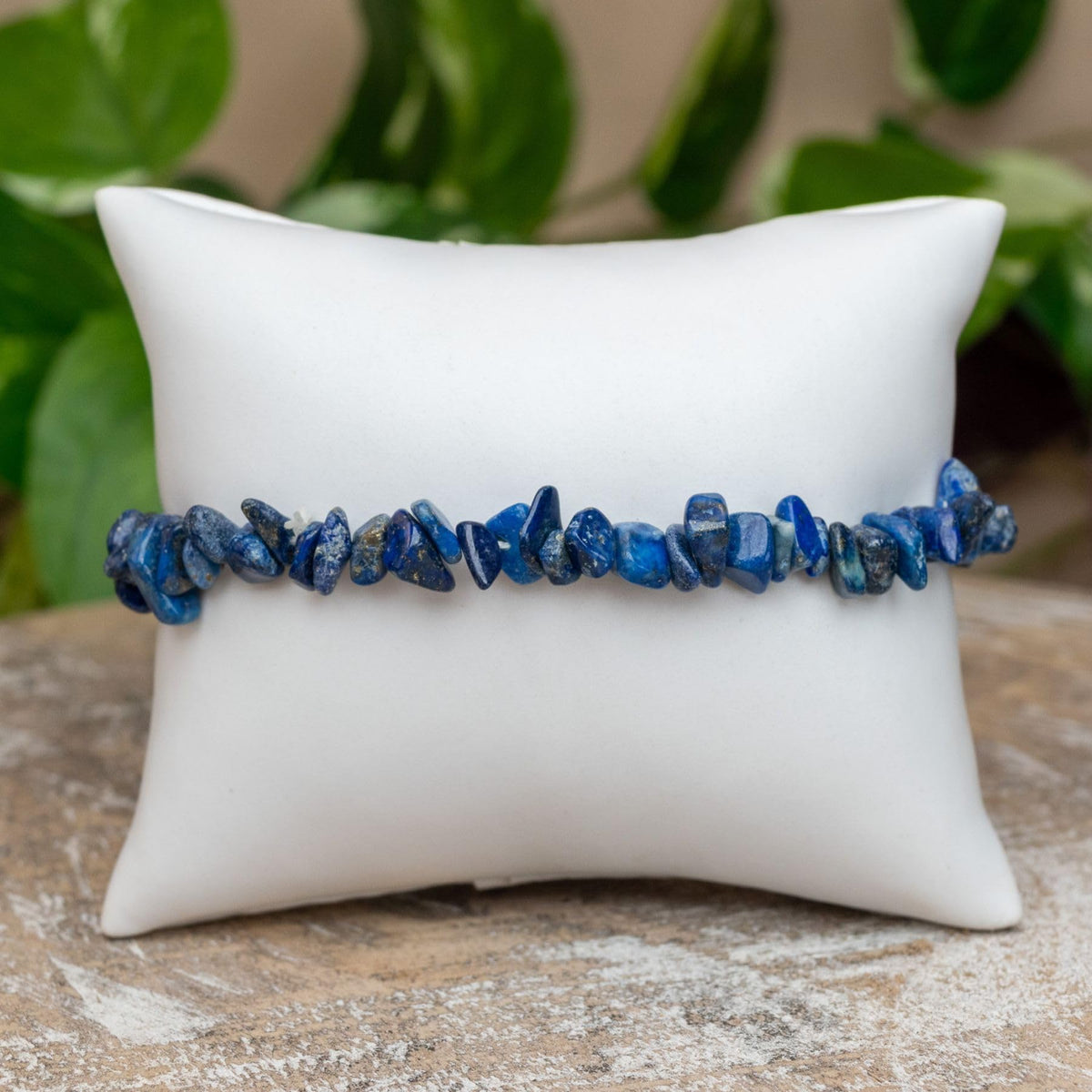 Lapis Lazuli Natural Gemstone Bracelets, Chakra Crystal Healing Chip Stretch Bracelets, Gemstone Polished Irregular Crystals, Crystal Irregular Chips Beads Stretch Bracelets (Lapis Lazuli)
