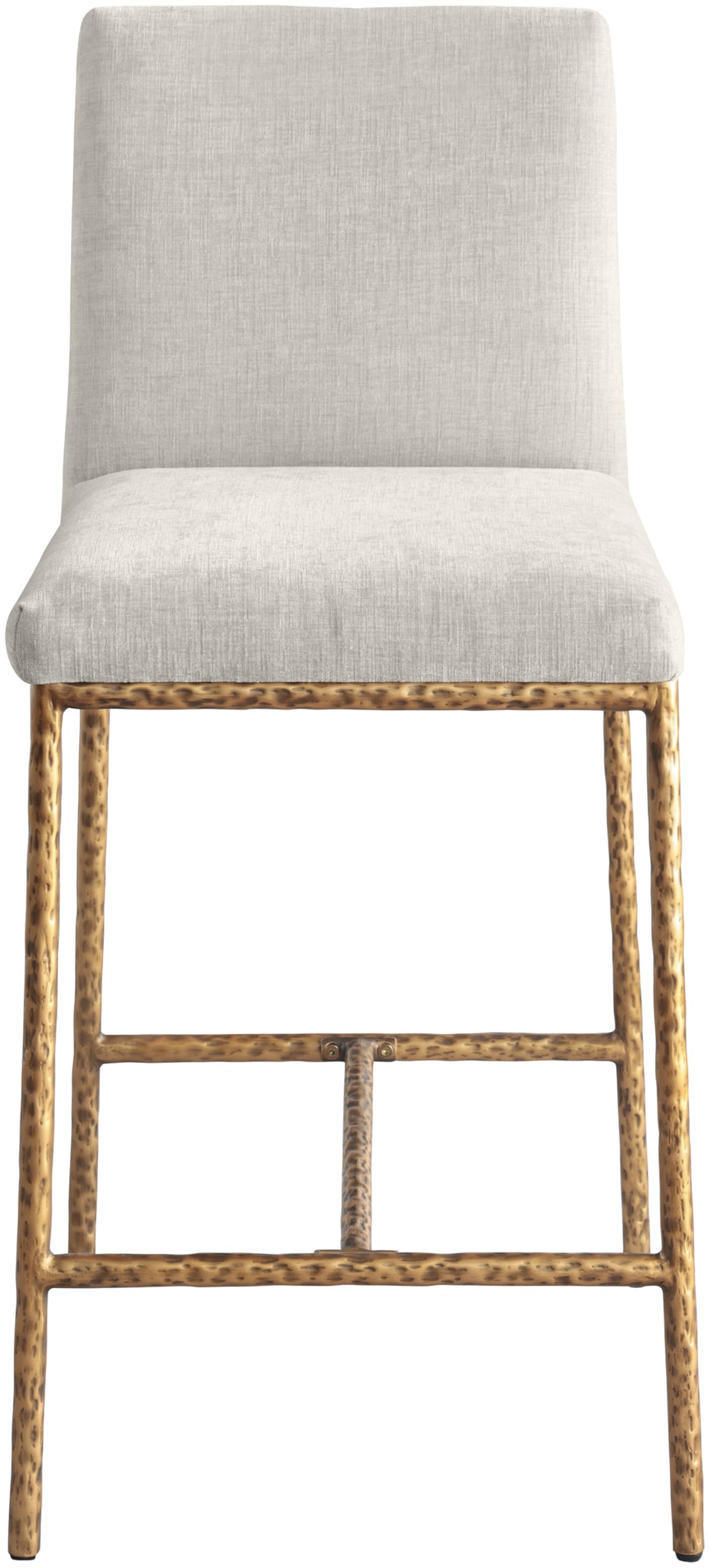 Meridian Furniture Reeves Cream Chenille Upholstered Counter Stool (Set of 2)