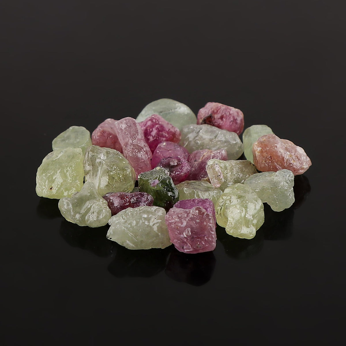 CRYSTALINES (50cts) Natural Multi Sapphire Gemstone, Assorted Bulk Rough Stones, Wholesale Loose Supplies, DIY Jewelry Making, September Birthstone, Healing Crystals, Gem Collection (8-10pcs)