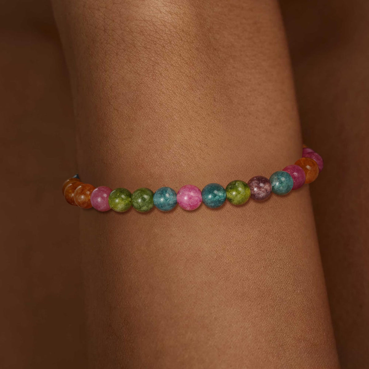 Treasure Bender Protection Bracelet for Women Men, Balance Emotions Healing Crystals Stones Bracelets Anxiety Relief Birthday Gift for Friends Women Men (Rainbow Tourmaline)