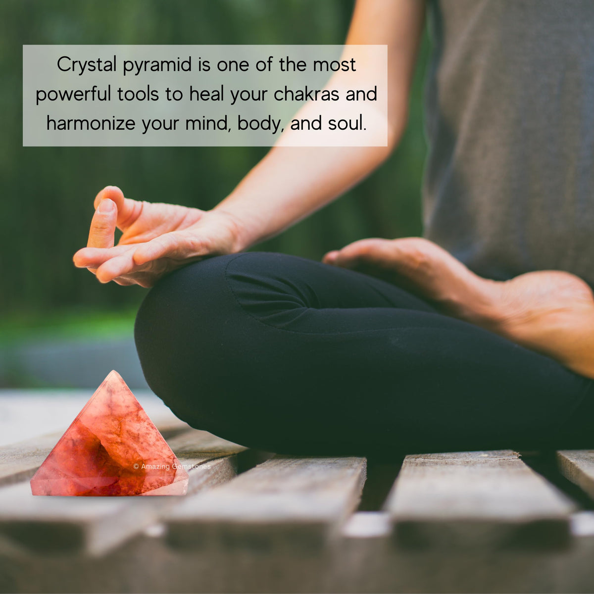 Amazing Gemstone Red Hematoid Quartz Pyramid Crystal Healing Stones - 1.5" Great Pyramid Figurine of Natural Stone Pyramid for Meditation, Reiki, Chakra Balancing and Crystal Pyramids Grid