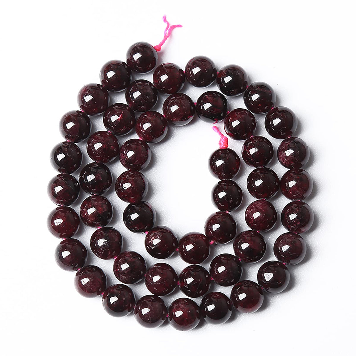 8MM 45PCS Natural Garnet Gemstone Loose Beads for Jewelry Making DIY Bracelet Crystal 1 Strand