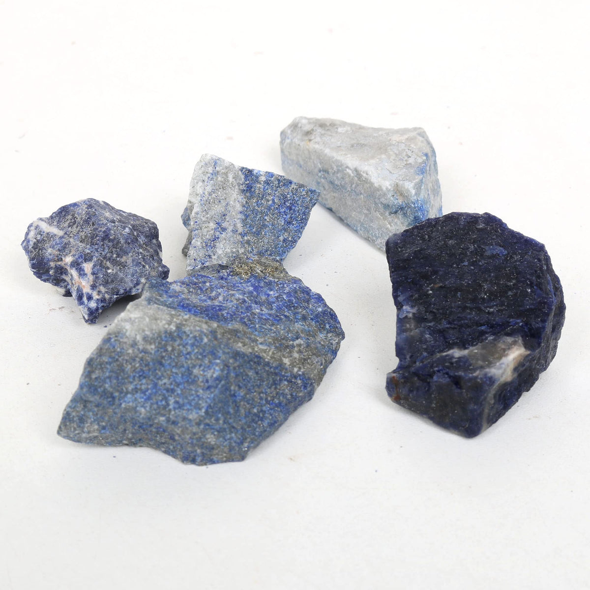 REAL-GEMS Natural Raw Healing Crystals Rough Stones for Tumbling, Cabbing, Polishing, Wire Wrapping, Wicca & Reiki Crystal Healing, Mix Gemstones,7 Chakra (Lapis Lazuli)