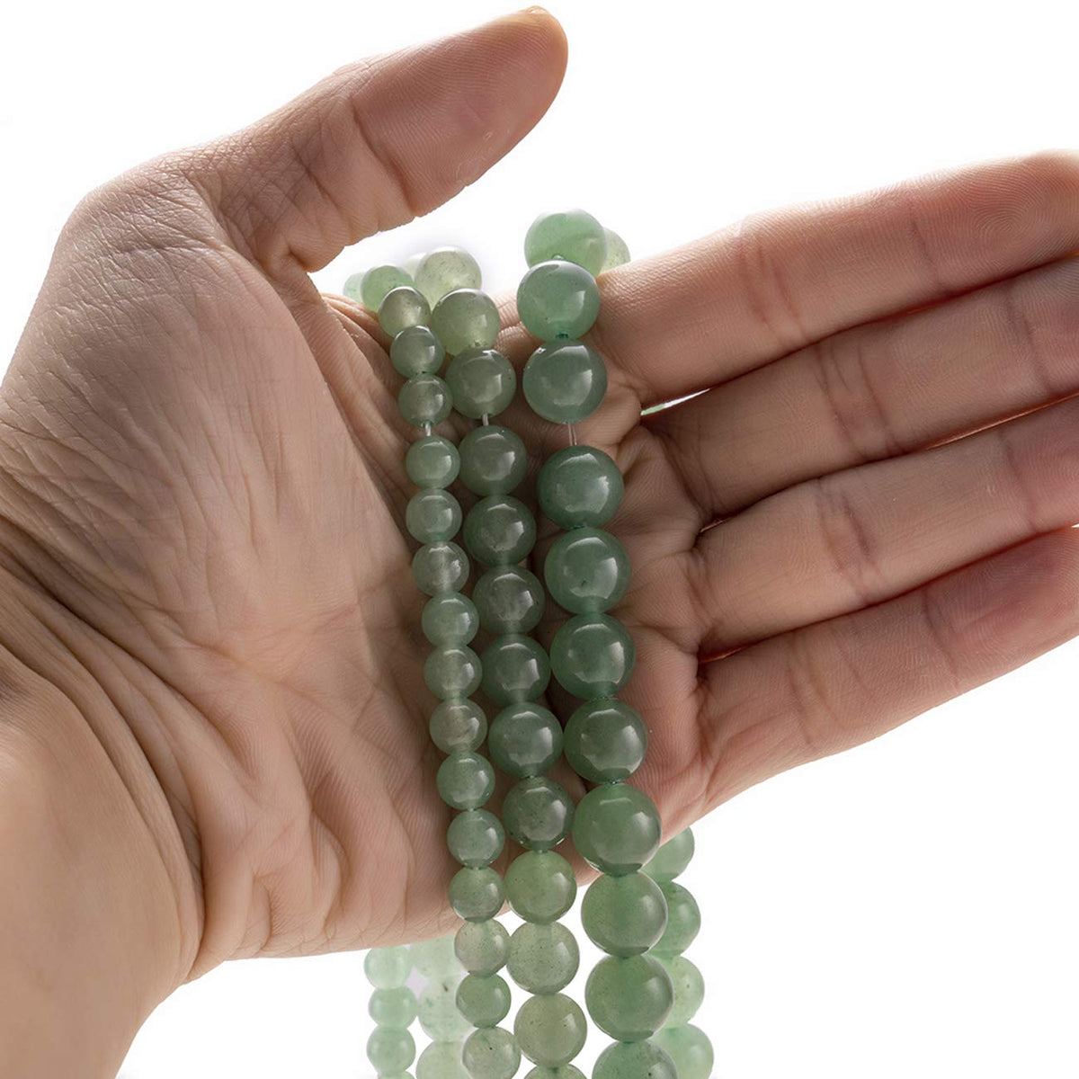 BEADIA Natural Green Aventurine Jade Stone Round Loose Semi Gemstone Beads for Jewelry Making 10MM 38PCS