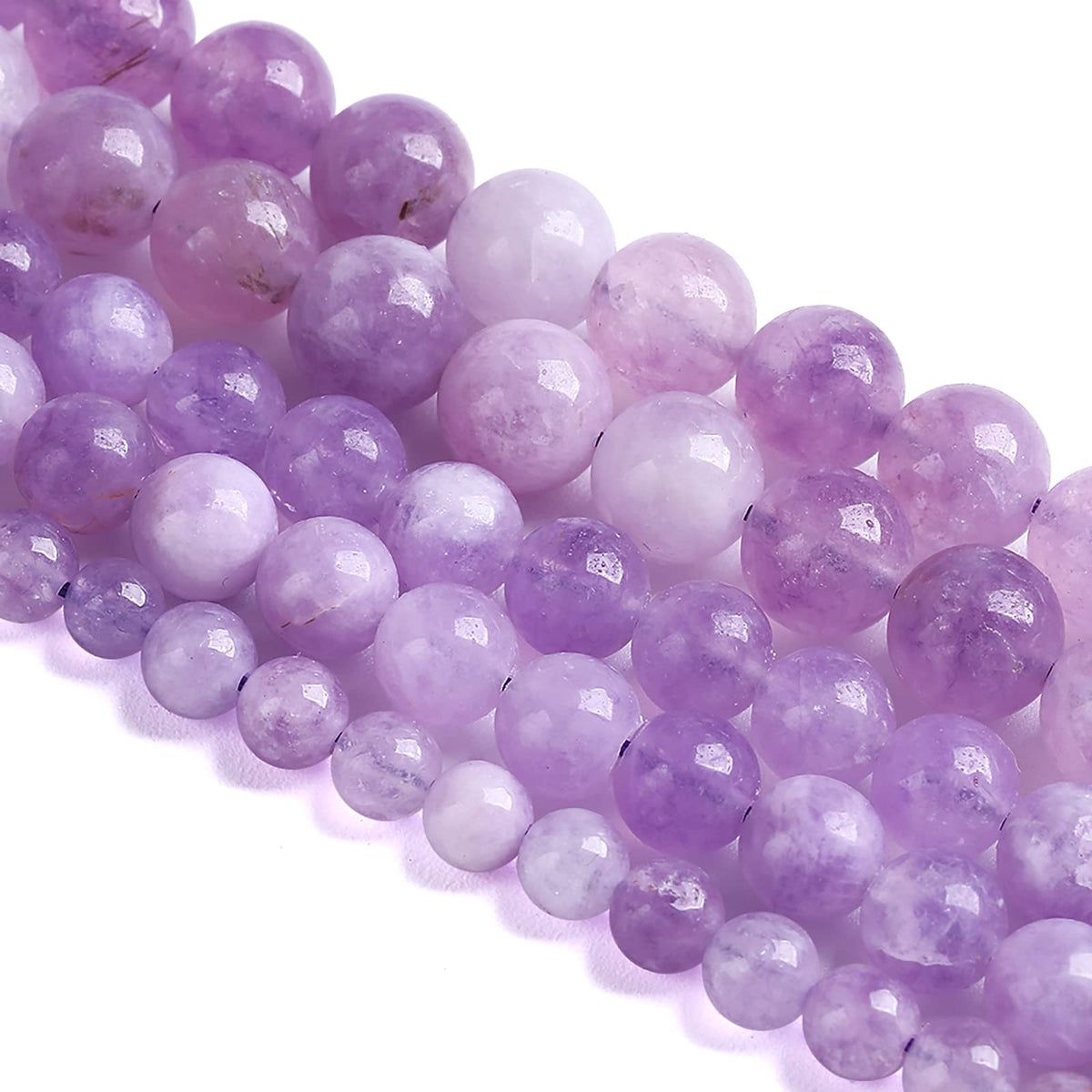 8MM 45PCS Natural Stone Lavender Amethyst Crystal Beads for Jewelry Making DIY Bracelet