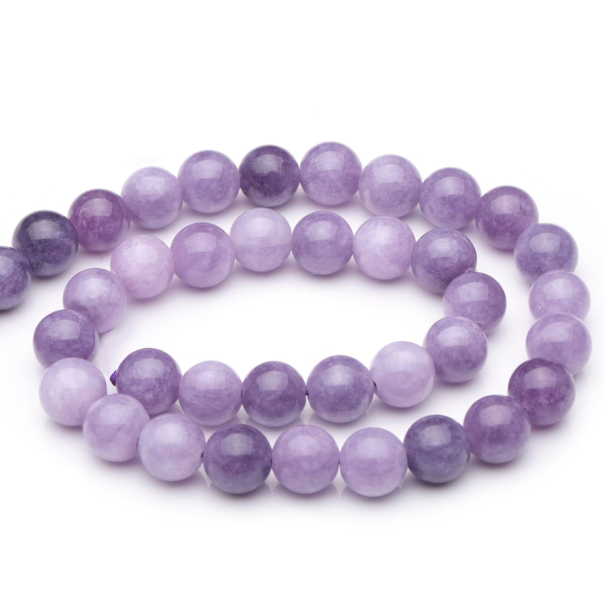 Youngbling Natural Gemstone Beads for Jewelry Making,6mm Lepidolite Polished Round Smooth Stone Beads for Bracelet Necklace 15 Inch(Lepidolite,6mm)