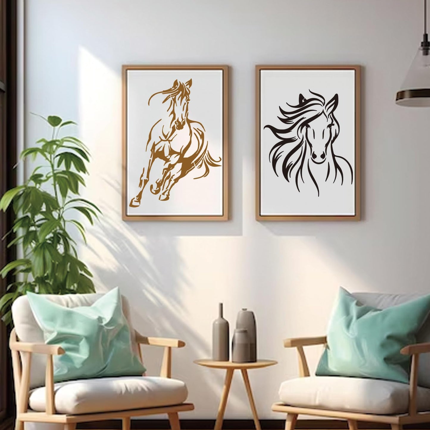 YHSLMH Reusable Horse Stencils - Large Horse Templates for Painting on Wood, Fabric, Canvas & Furniture (10 Designs)