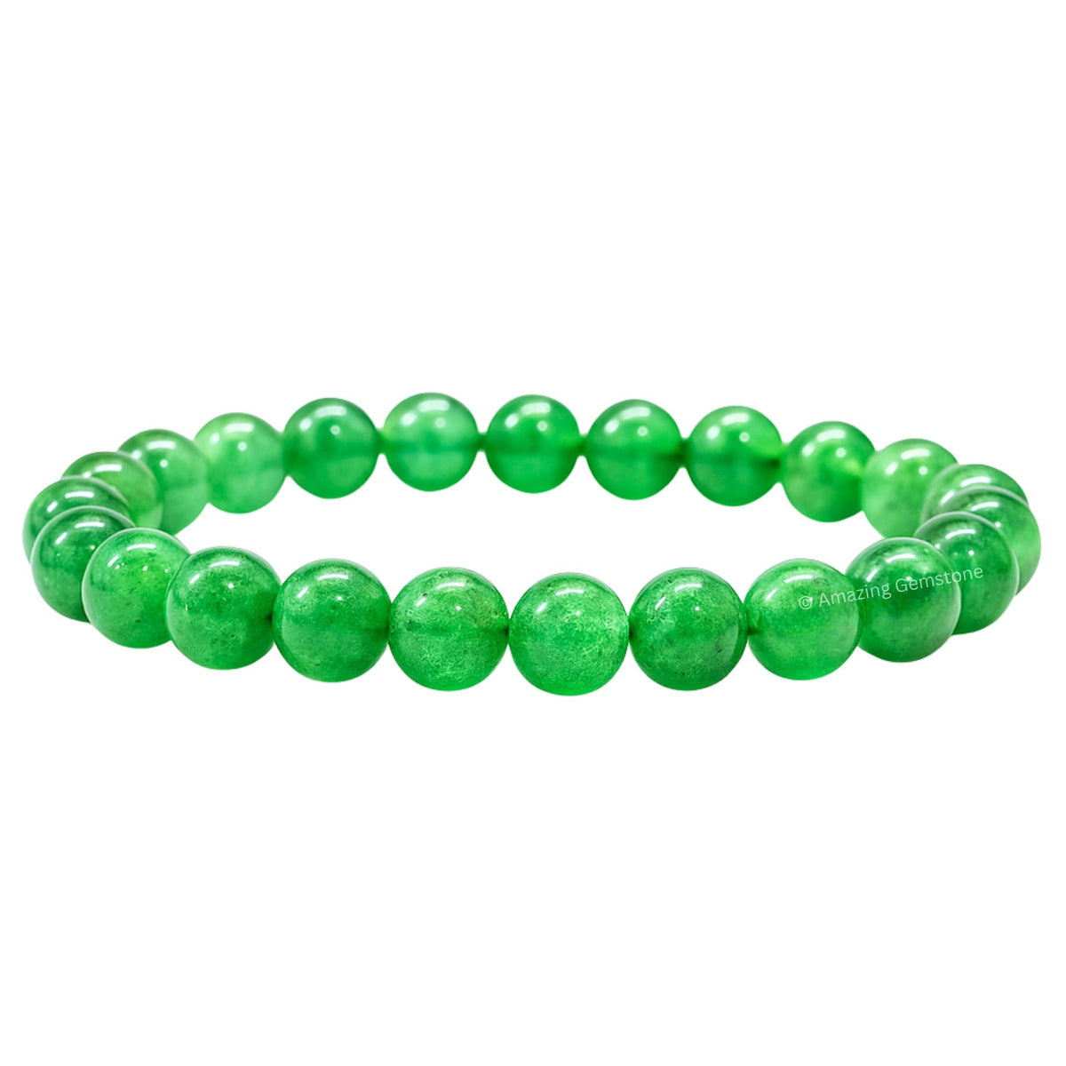 Amazing Gemstone Crystal Bracelet for Women Men's Gifts - Protection Healing Crystal Bracelet - 8mm Gemstone Beaded Stretchable Bracelet Pulseras Para Hombres Mujer Stocking Stuffers Mothers Day Gift (Green Strawberry Quartz)