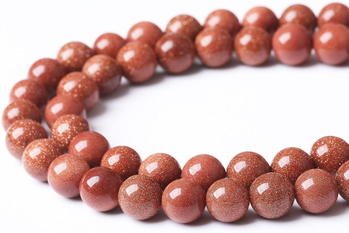 90PCS 4MM Gold Sand Stone Beads Natural Gemstone Bead Crystal Healing Energy Jewelry Making DIY 18 inches