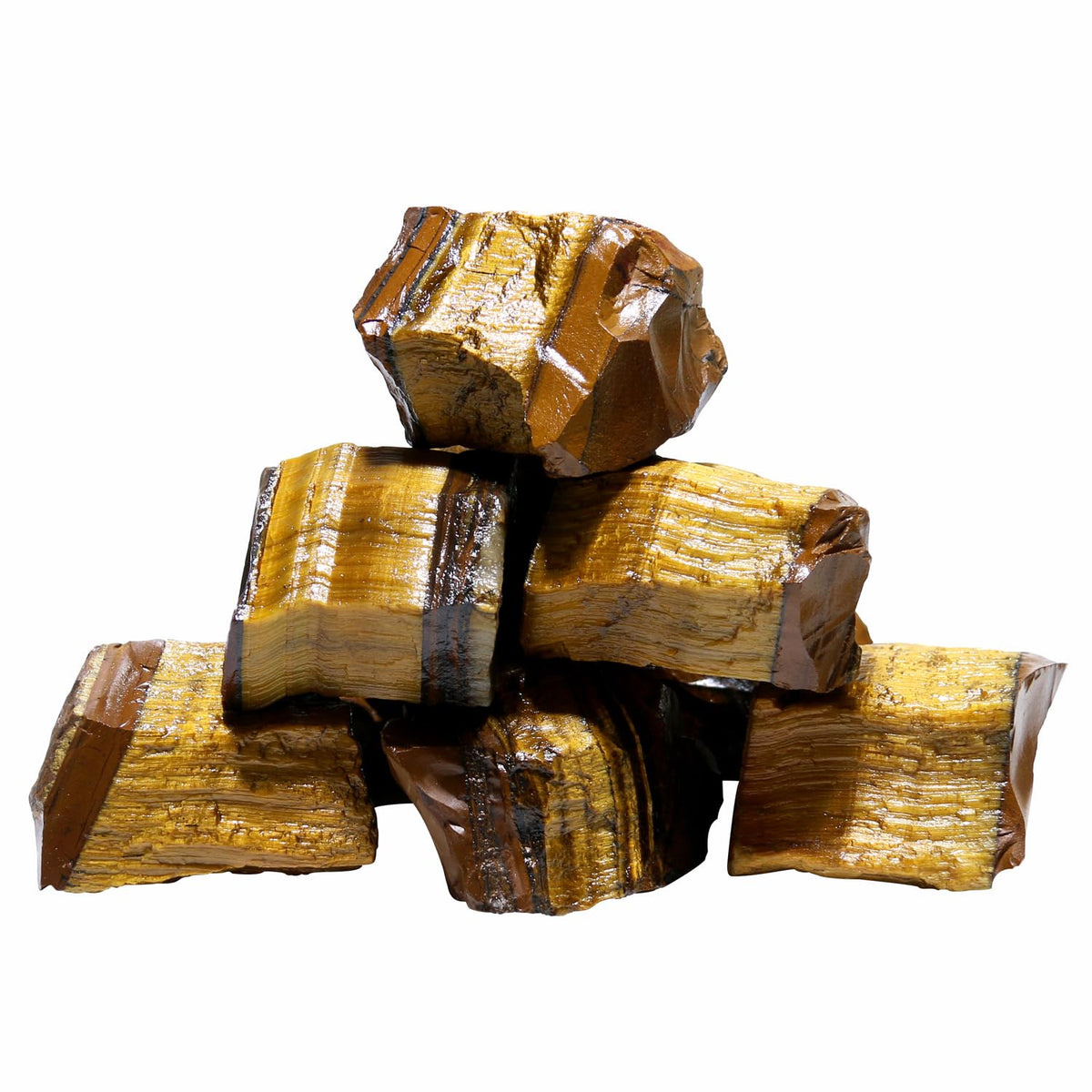 Nvzi Raw Tiger Eye Stone Crystals Bulk, Real Gemstones and Crystals, Rocks and Minerals, Healing Crystals, Quartz Crystals and Healing Stones, Cuarzos Originales De Energia Y Piedras(1LB)