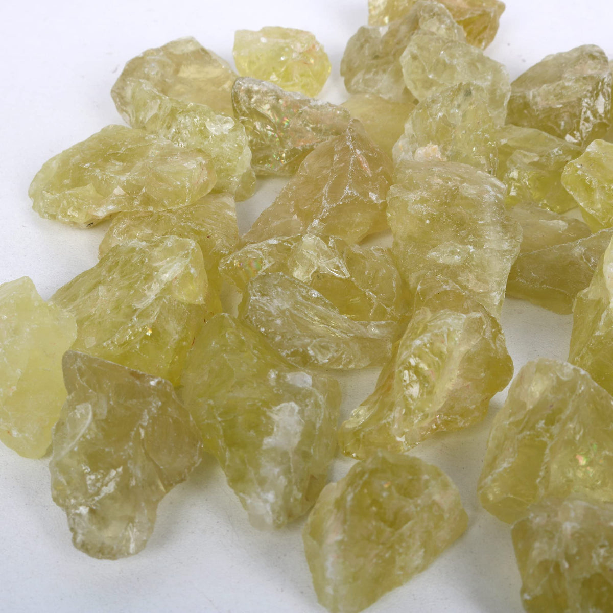 REAL-GEMS Natural Raw Healing Crystals Rough Stones for Tumbling, Cabbing, Polishing, Wire Wrapping, Wicca & Reiki Crystal Healing, Mix Gemstones,7 Chakra (Lemon Topaz)