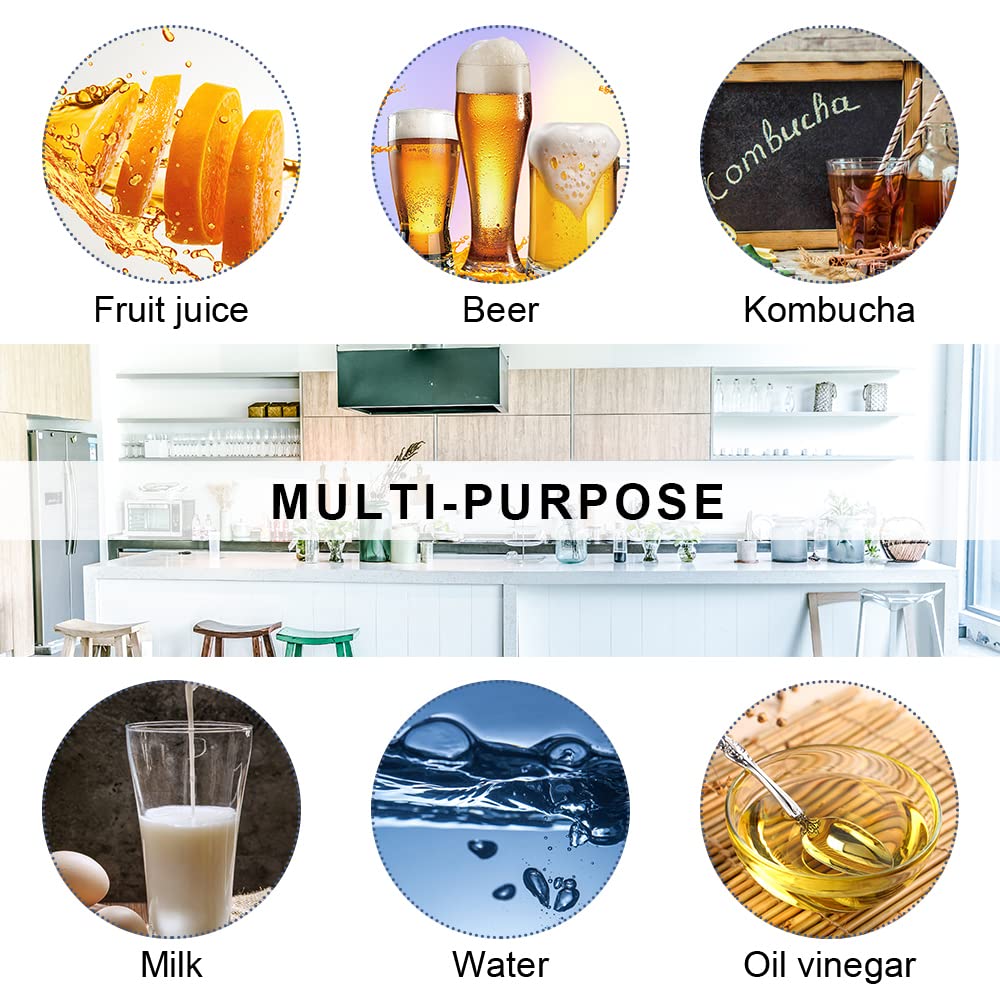 ZEBEIYU Swing Top Glass Bottles 8 oz with Airtight Lids for Home Brewing, Kombucha, Kefir, Vanilla Extract, Beer, Oil, Vinegar, Homemade Juices, Water,Soda Set of 9