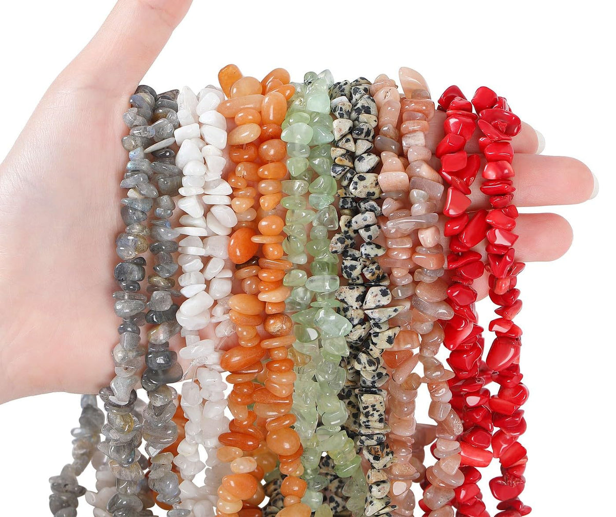 LAIDANLA Prehnite 400pcs Natural Chip Stone Beads 5-8mm Healing Crystal Irregular Gemstones Drilled DIY Loose Rocks Bead Crystal for Bracelet Earrings Necklace Jewelry Making Crafting