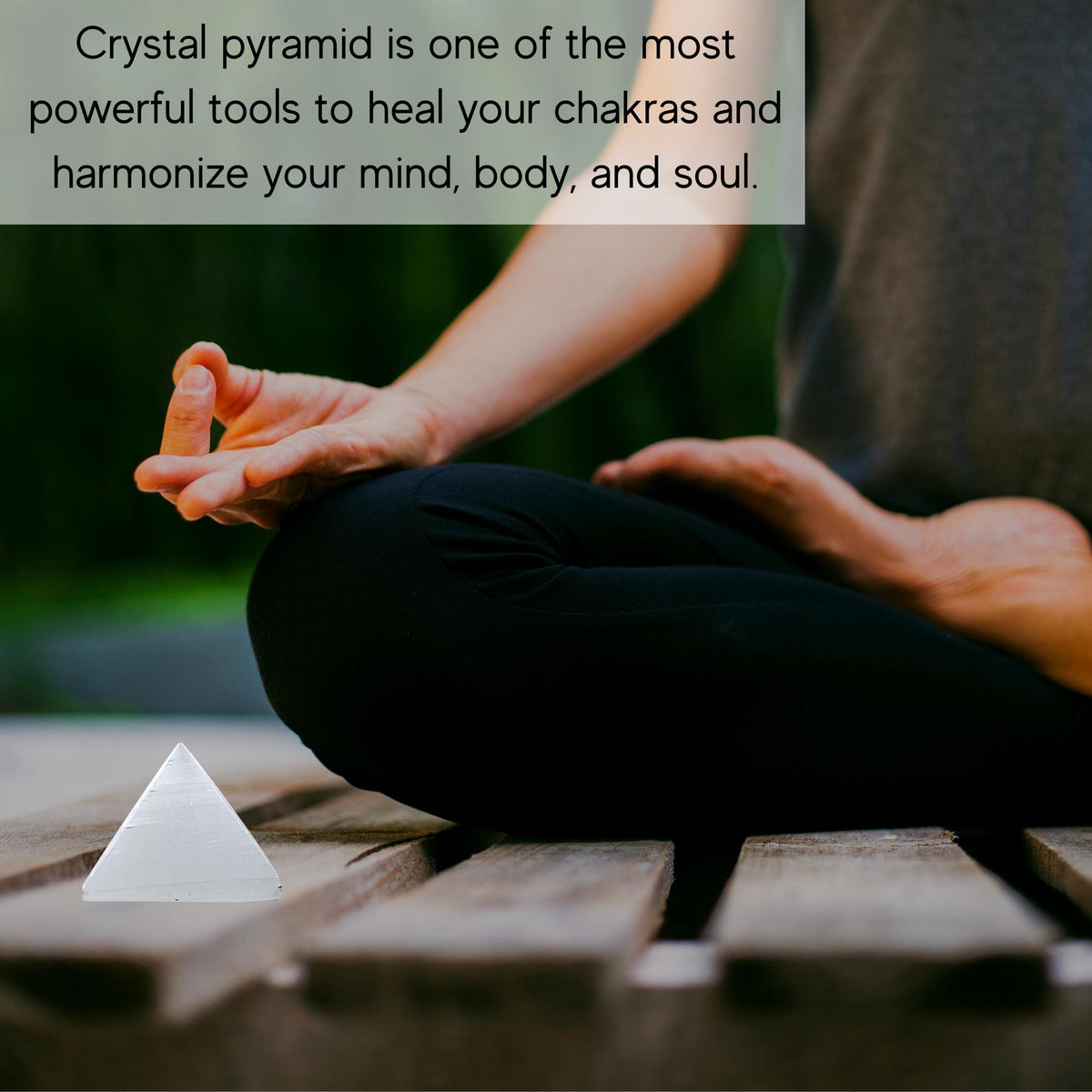 Amazing Gemstone Selenite Pyramid Crystal Healing Stones - 1" Great Pyramid Figurine of Natural Stone Pyramid for Meditation, Reiki, Chakra Balancing and Crystal Pyramids Grid