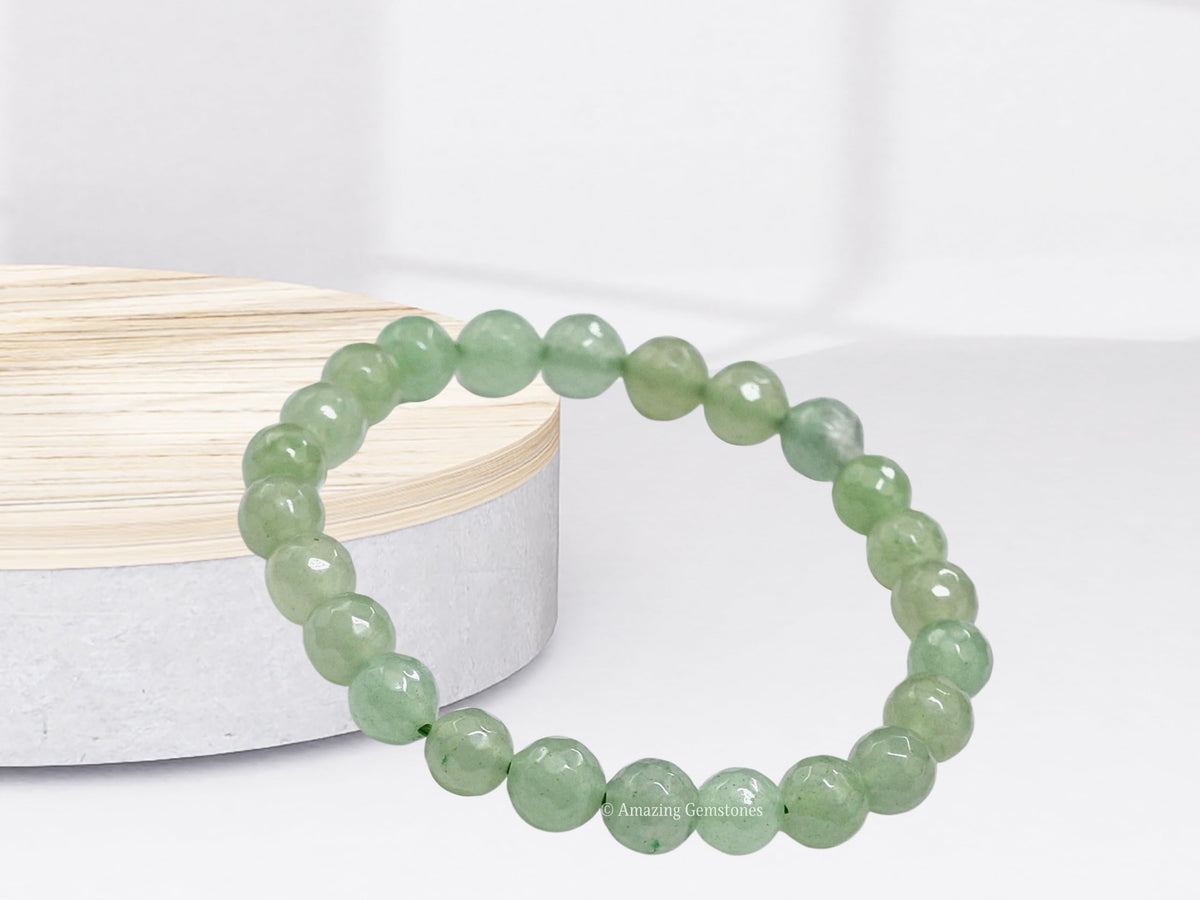 Amazing Gemstone Green Aventurine Bracelet for Women - Chakra Mens Bracelet Protection Crystals and Healing Stones - Blessing Bracelet Spiritual Meditation Gift Christmas Stocking Stuffers