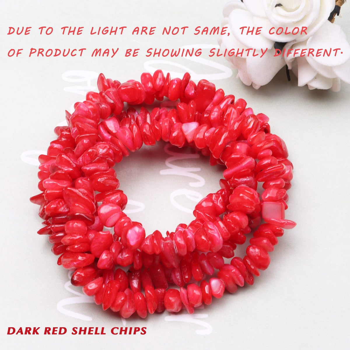 500 pcs Natural Chip Stone Beads, Red 5-8 mm Irregular Gemstones Healing Crystal Loose Bead for Jewelry Making Bracelet Crafting