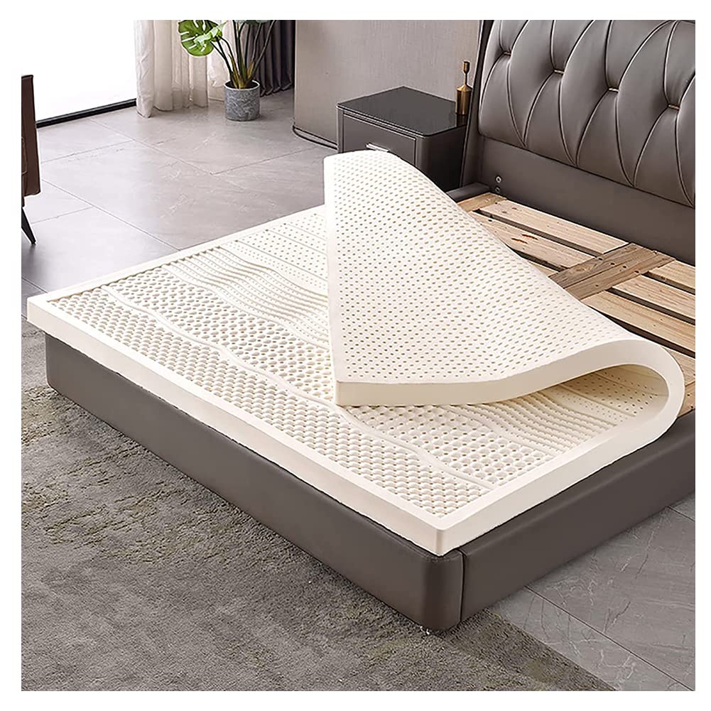 Futon Mattresses，Full Size Natural Latex Topper Durable & Long Lasting 2in Thickness 120x190cm (47x75in) Premium Quality Mattress Enhancer