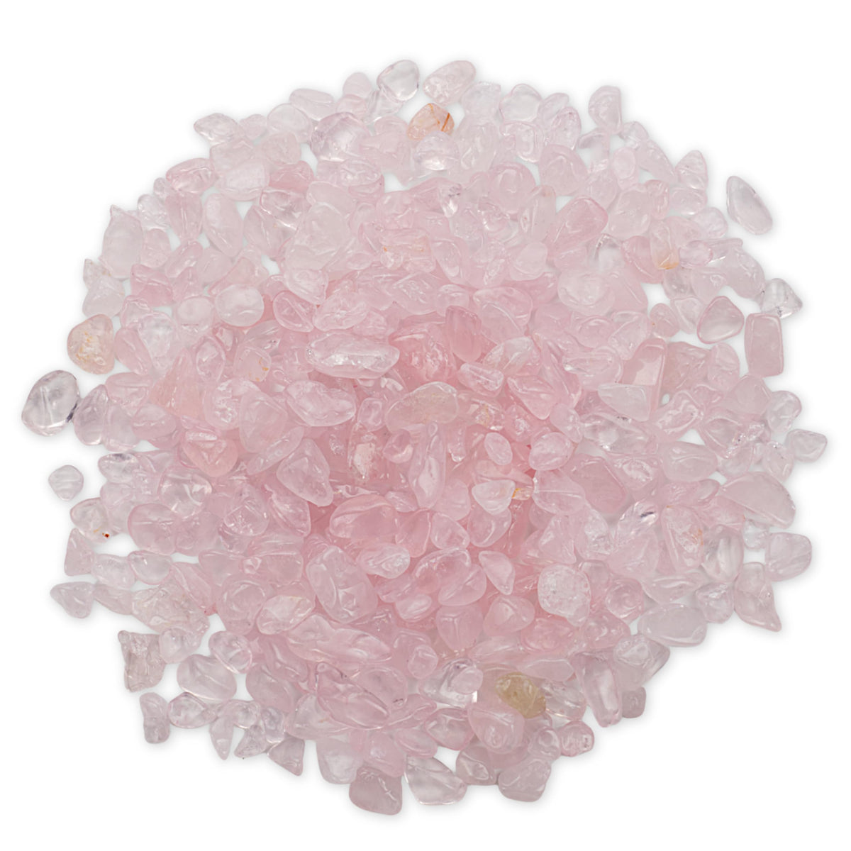 Cherry Tree Collection 1/2 Pound Polished Tumbled Gemstone Chips, Pebbles, Crystal Chips Bulk for Jewelry Making, Healing, Plants, Succulents, Aquariums, Decoration, Chakra (Rose Quartz-L)