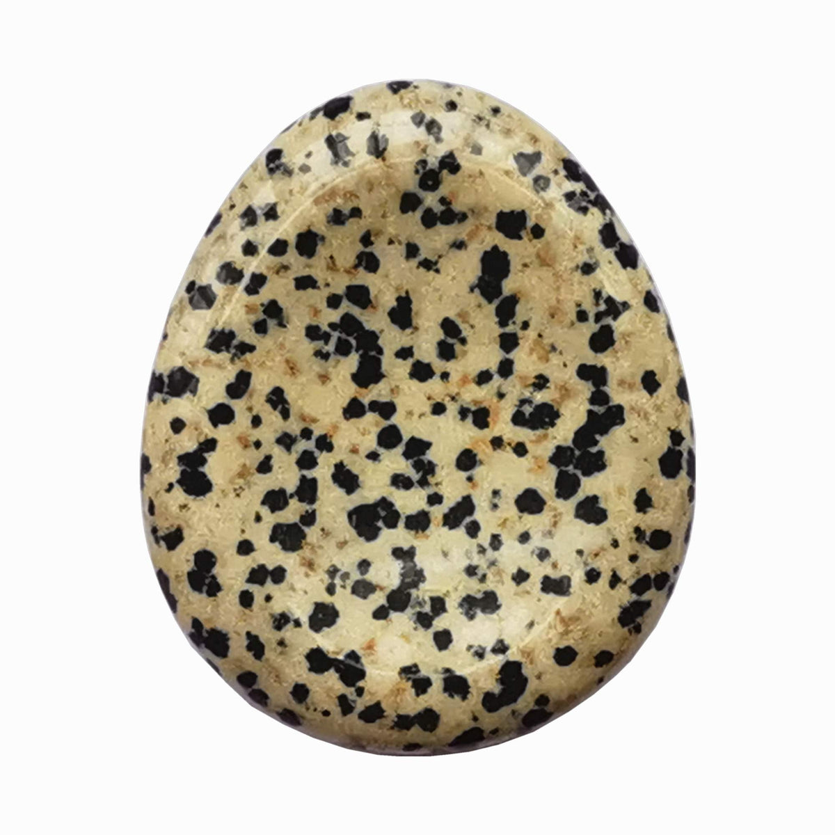 Bacatgem Speckle Dalmation Stone Water Drop Chakra Thumb Worry Stone,Stress Relax Healing Reiki Crystal Pocket Palm Stones