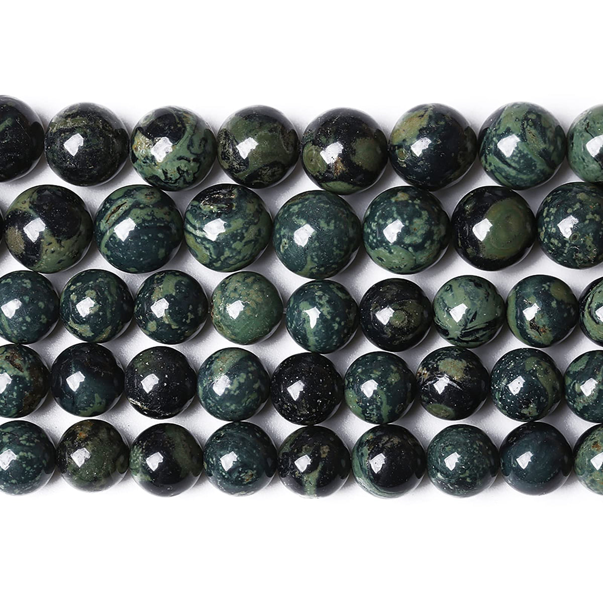 8mm 45pcs Natural Kambaba Jasper Beads Round Loose Energy Healing Stone Beads for Jewelry Making DIY Bracelet 15 Inch
