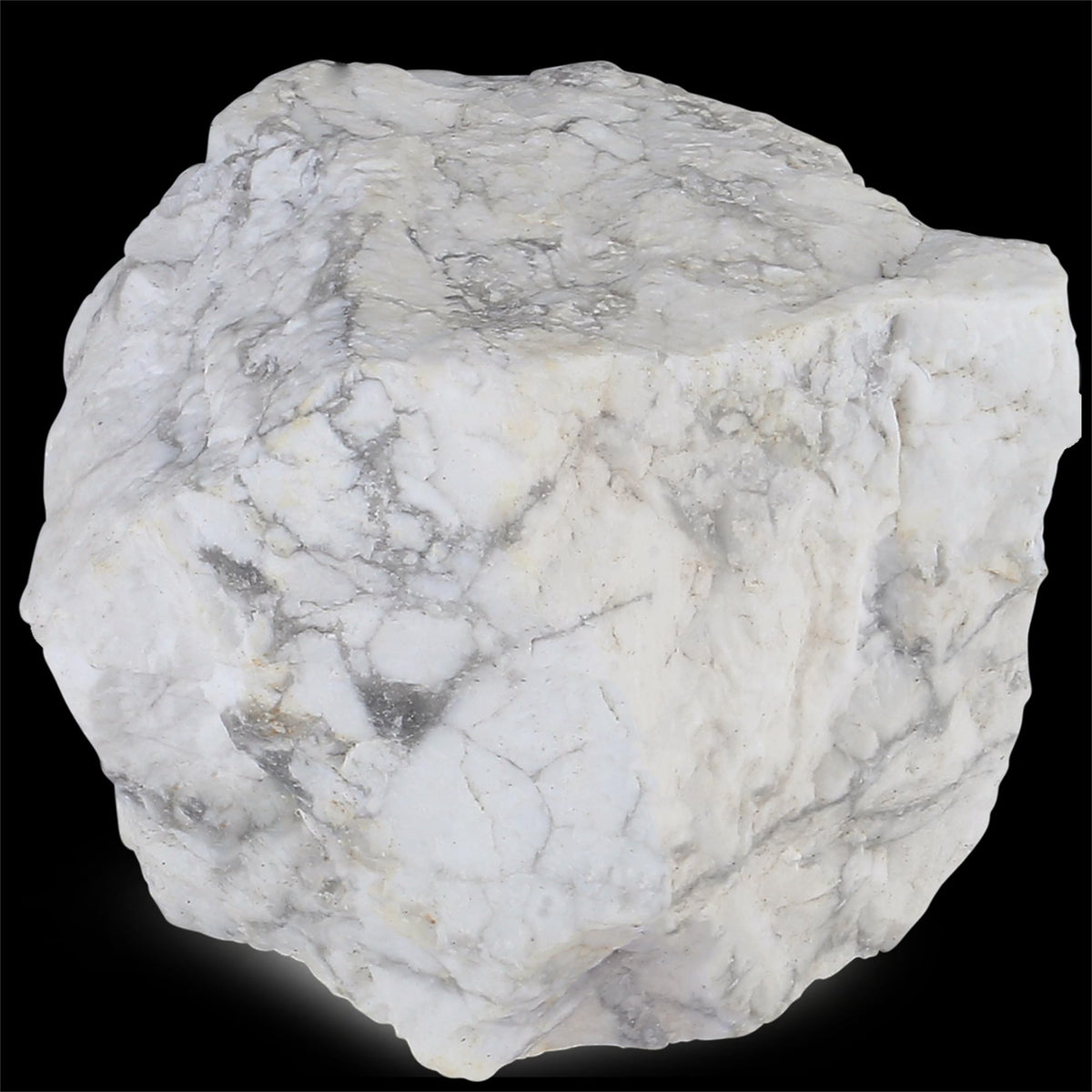 YATOJUZI White Howlite 1.8-2.2" Natural Raw Stones and Healing Crystals Large Stone Rough Crystal Rocks for Tumbling Cabbing Polishing Fountain Rocks Decoration 1PCS