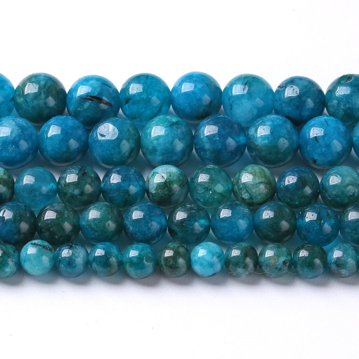8MM 45PCS Blue Apatite Spacer Loose Beads for Jewelry Making DIY Bracelet Necklace
