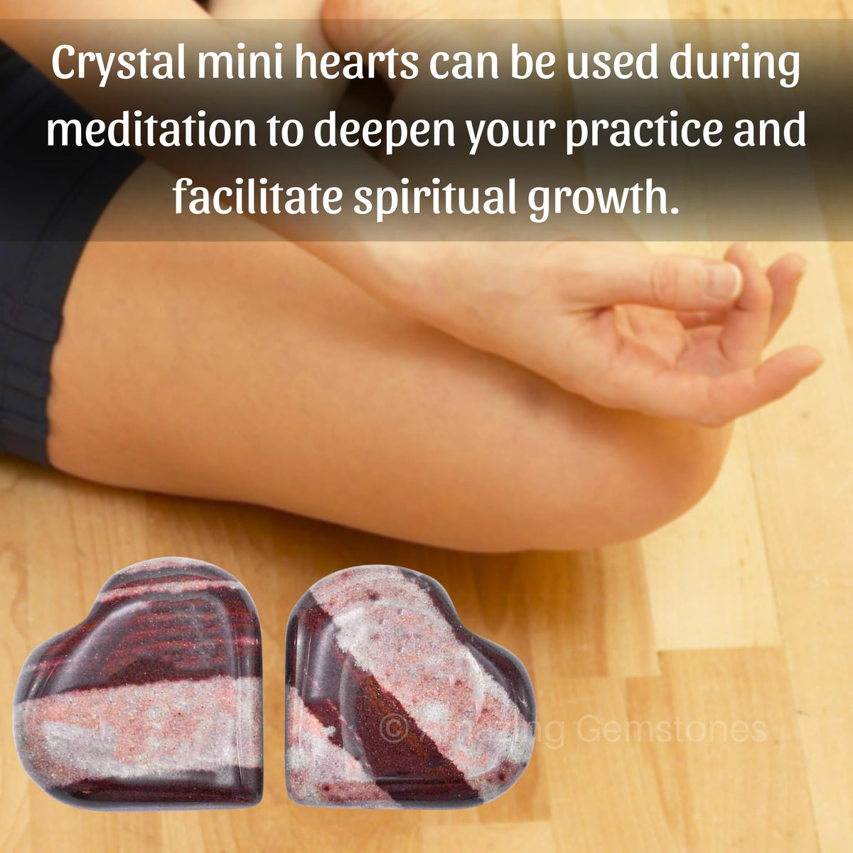 Amazing Gemstone Shiva Lingam Narmada Stone Heart - Pack of 2 Crystal Heart Stones Rocks - Corazones De Piedra Crystals and Healing Stones Heart Shaped Crystal - Stocking Stuffers Gifts