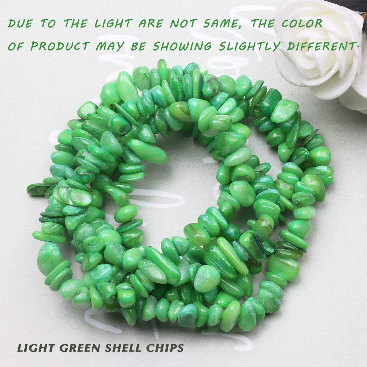 500 pcs Natural Chip Stone Beads, Green 5-8 mm Irregular Gemstones Healing Crystal Loose Bead for Jewelry Making Bracelet Crafting