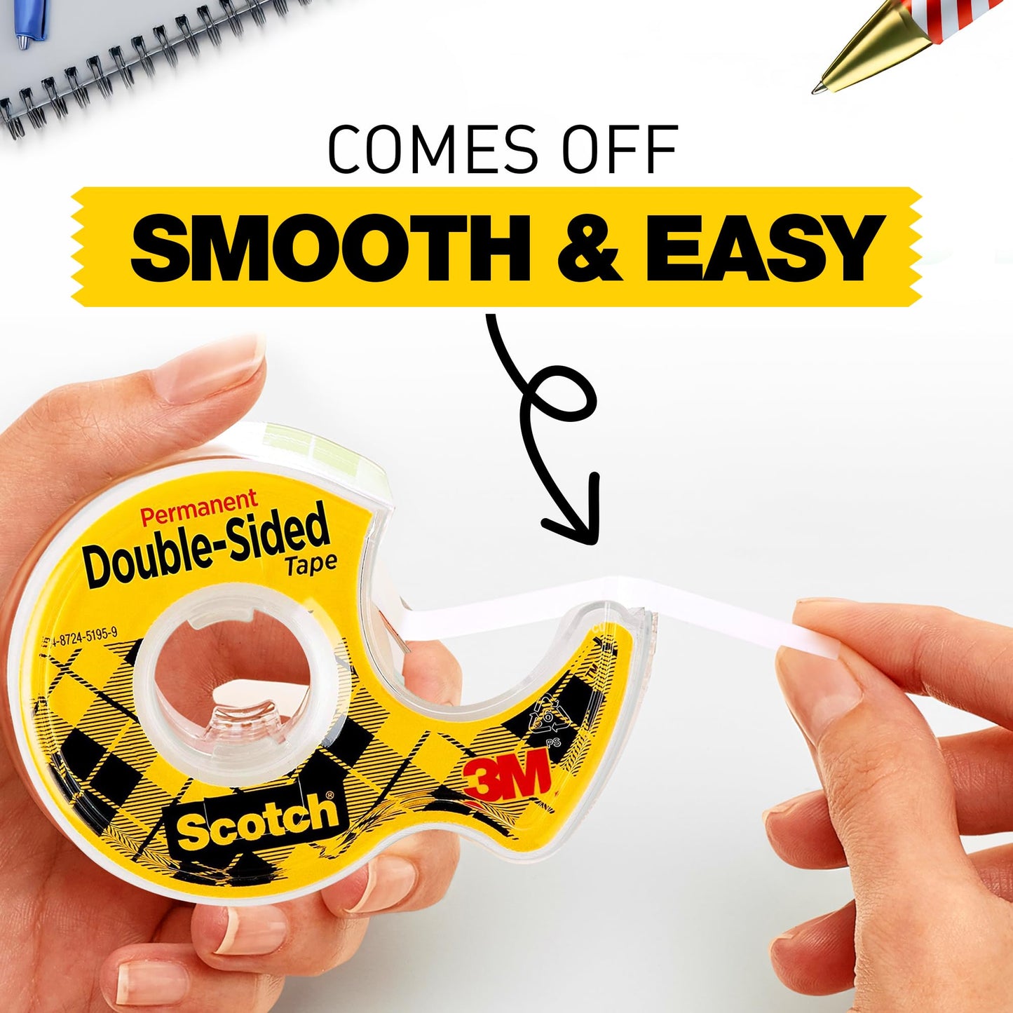 Scotch Double Sided Tape, Permanent Photo-Safe Adhesive, Clear, 1/2 inch x 500 inches per Roll, 10 Rolls (5 Packs of 2) – Scrapbooking, Crafts and Office Supplies