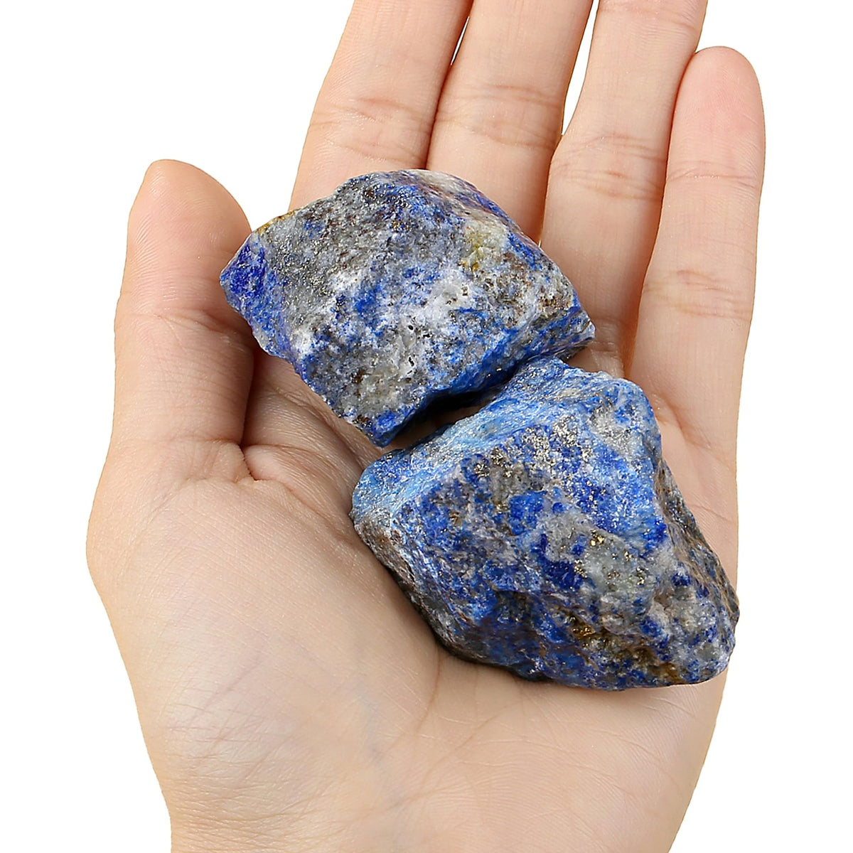 YATOJUZI Lapis Lazuli 1.8-2.2" Natural Raw Stones and Healing Crystals Large Stone Rough Crystal Rocks for Tumbling Cabbing Polishing Fountain Rocks Decoration 1PCS