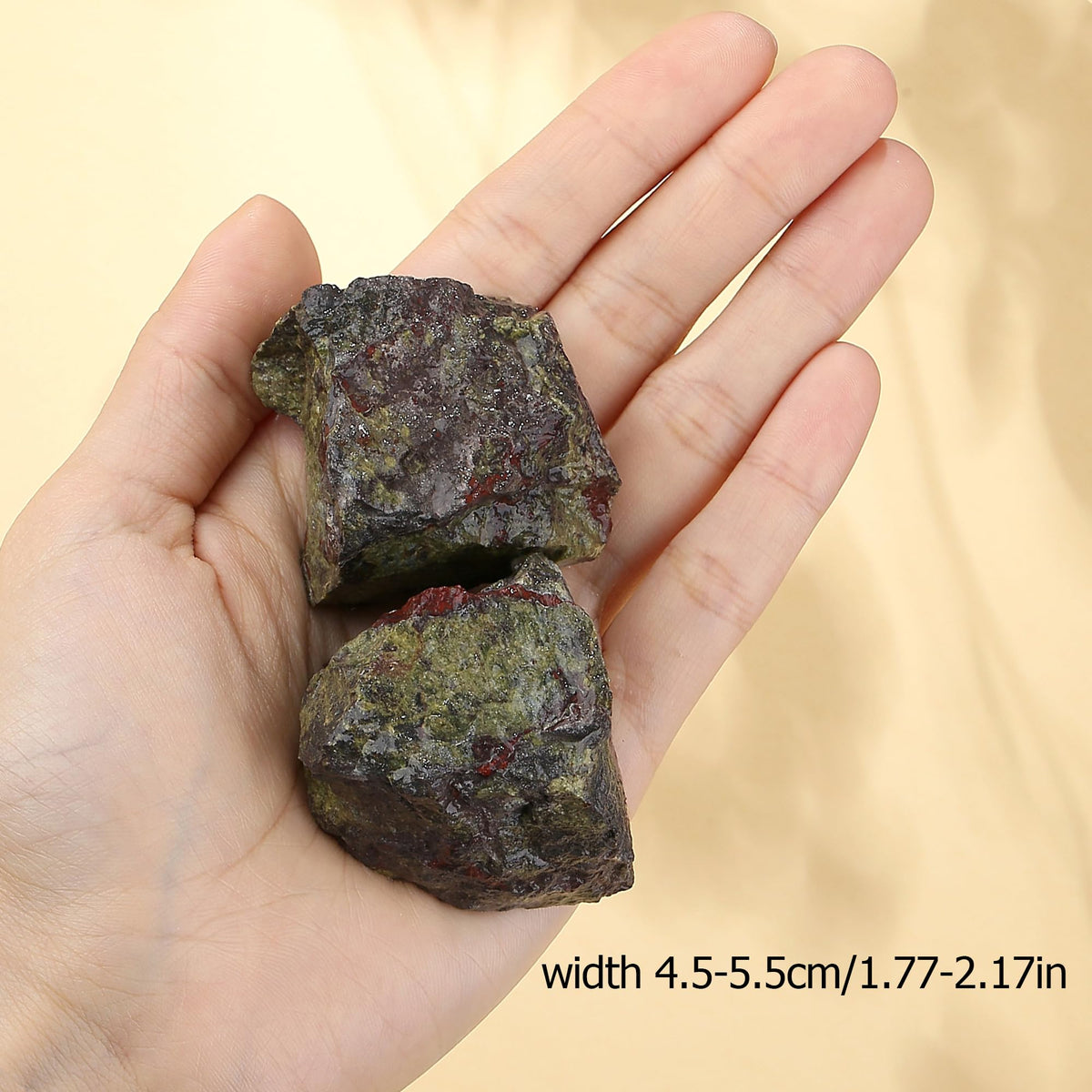 XIANNVXI Dragon Blood Stone 1.8-2.2" Large Raw Crystals and Healing Stones Natural Rough Crystal Rocks for Decor Gifts Tumbling Cabbing Polishing Fountain Rocks 1PCS