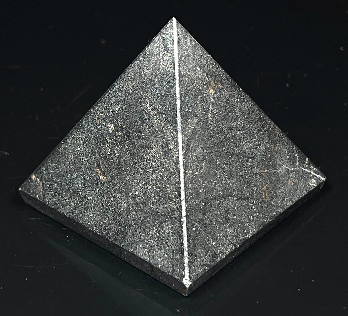 Hematite Energy Pyramid – Birthstone Meditation & Balance Stone, 2 Inch