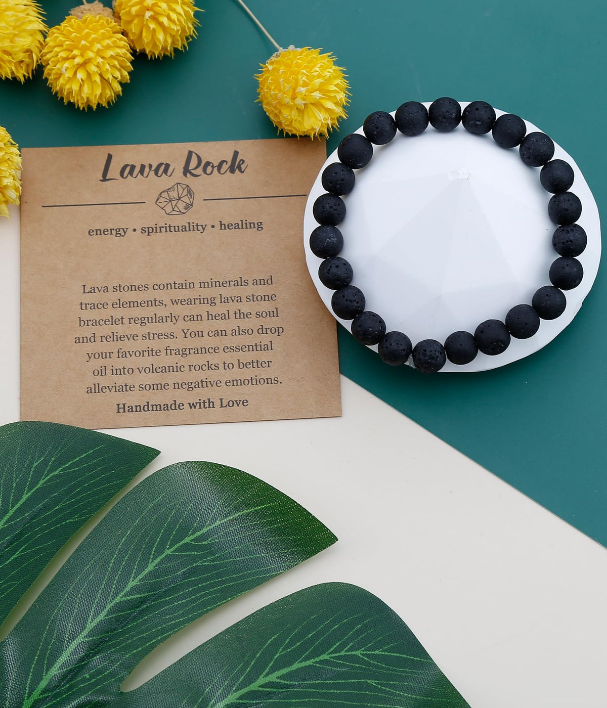 BOMAIL Natural Stone Bracelet for Women Men - 8MM Semi-Precious Gemstone Beaded Bracelet Healing Crystal Stretch Bracelet Yoga Bracelets Jewelry