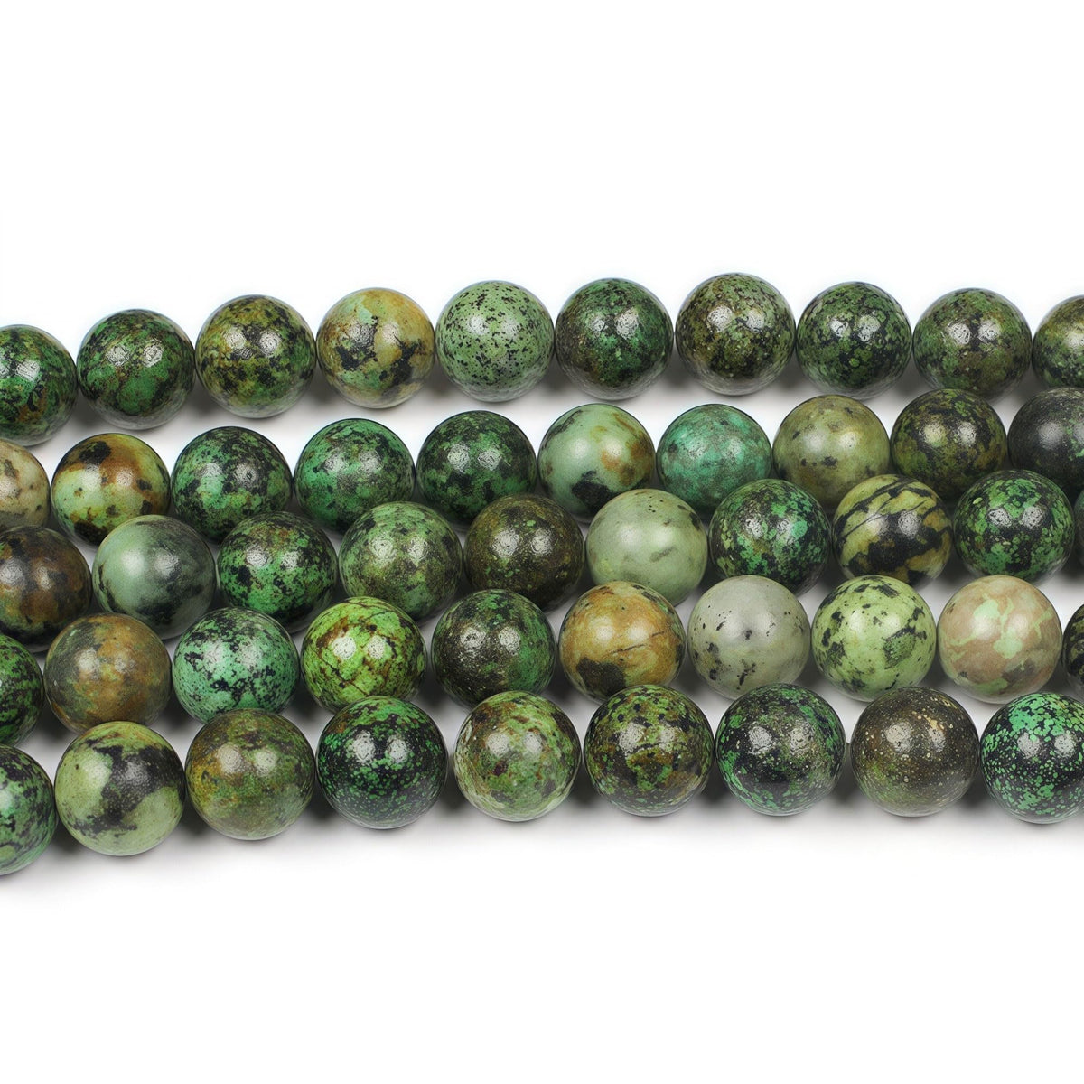 MJDCB Natural African Turquoise Beads Round Loose Stone Beads for Jewelry Making DIY Bracelet Necklace Accessory 15" (6mm)