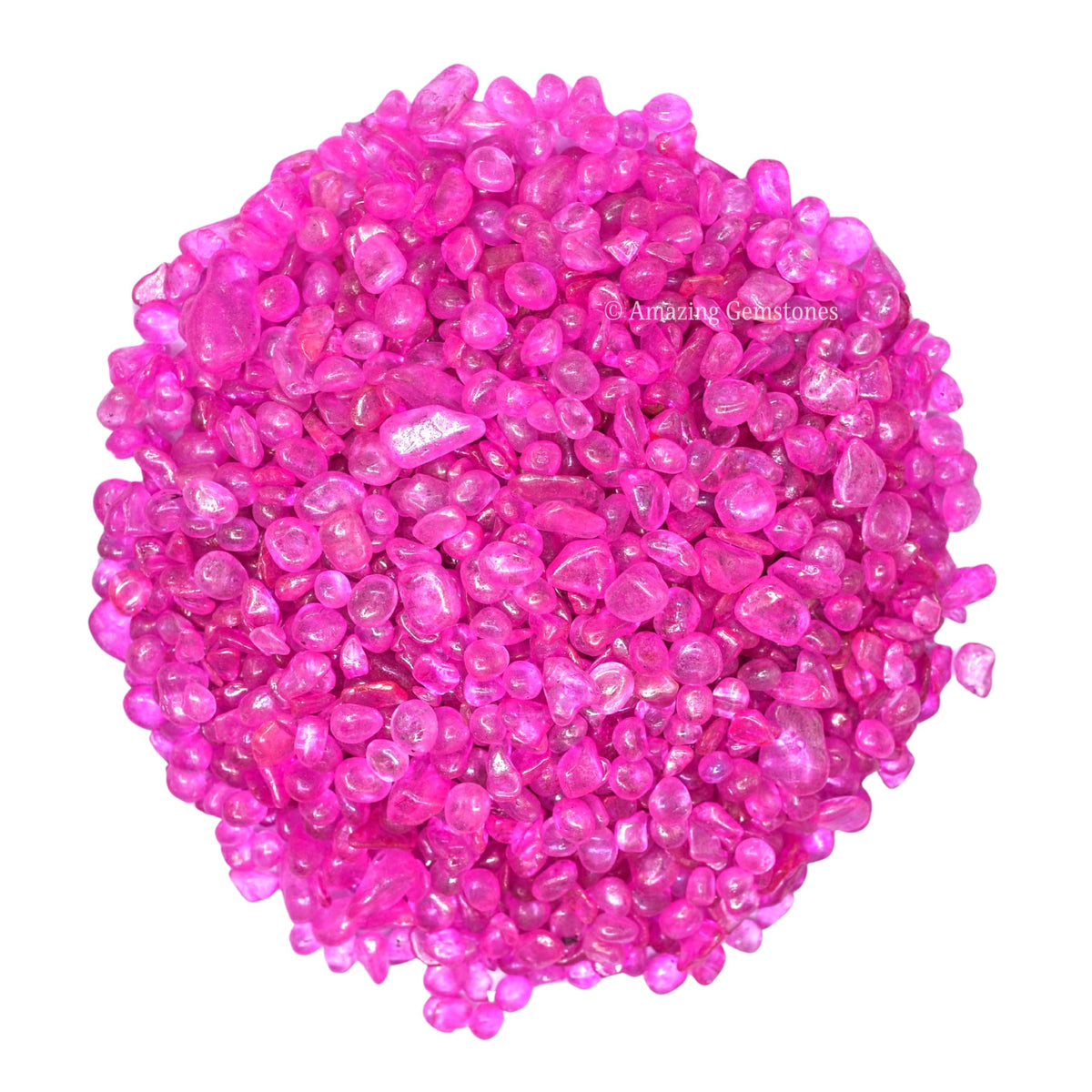 Amazing Gemstone Rose Aura Quartz Crystal Chips Aquarium Gravel Rocks - Aura Quartz Chips Bulk Fish Tank Gravel, Small Tumbled Stone Chips and Tiny Crystals for Decoration