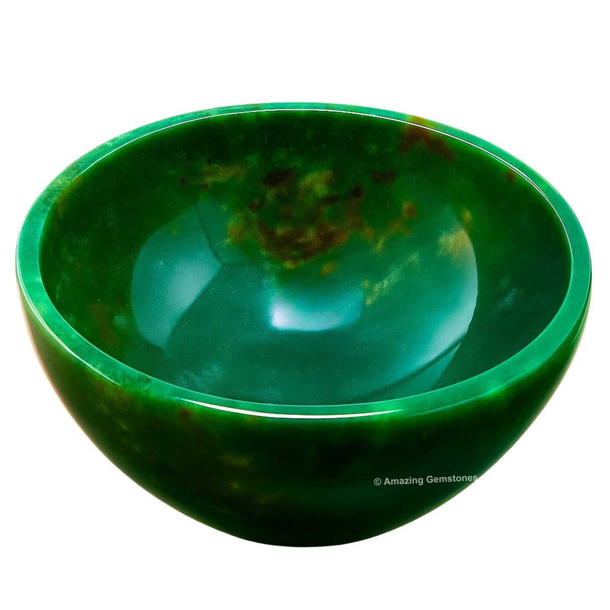 Bloodstone Crystal Bowl - 2 Inch Decorative Bowls for Room and Home Decor - Gemstone Healing Crystals for Elegant Display, Positive Energy Balance and Gift