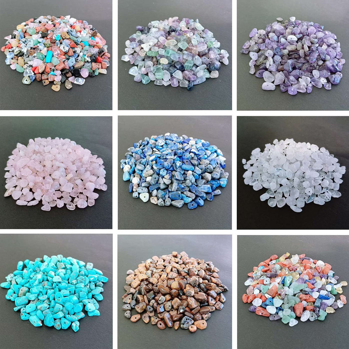 LAIDANLA Tiger Eye 400pcs Natural Chip Stone Beads 5-8mm Healing Crystal Irregular Gemstones Drilled DIY Loose Rocks Bead Crystal for Bracelet Earrings Necklace Jewelry Making Crafting