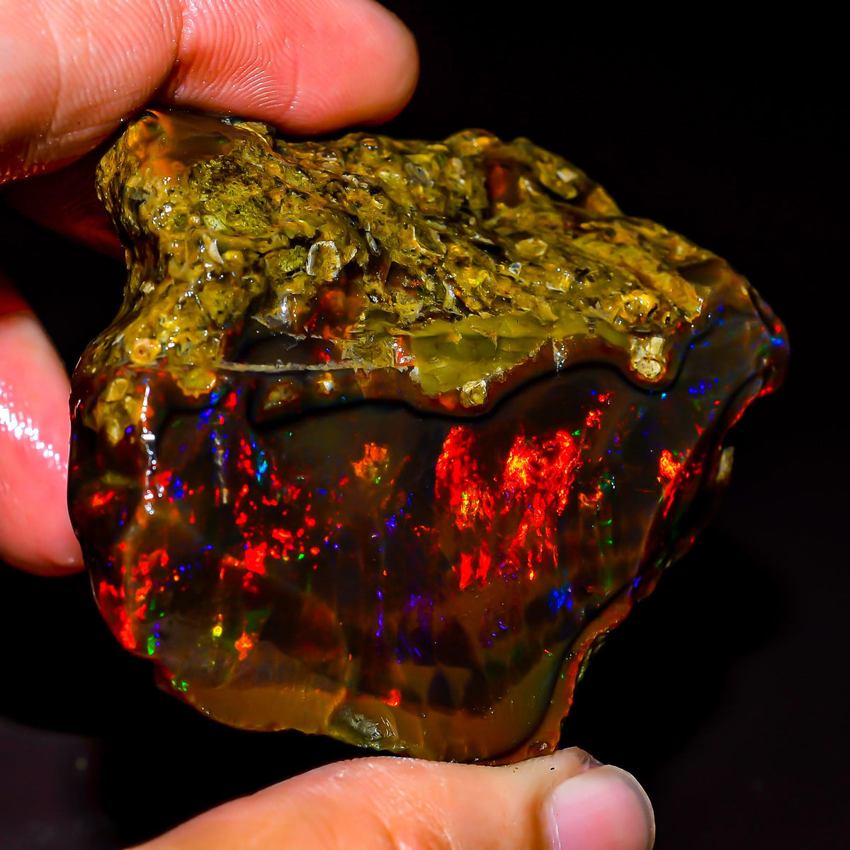 233 Ct Natural Ethiopian Opal Rough | Raw Welo Gemstone 55x50 mm KR45-3