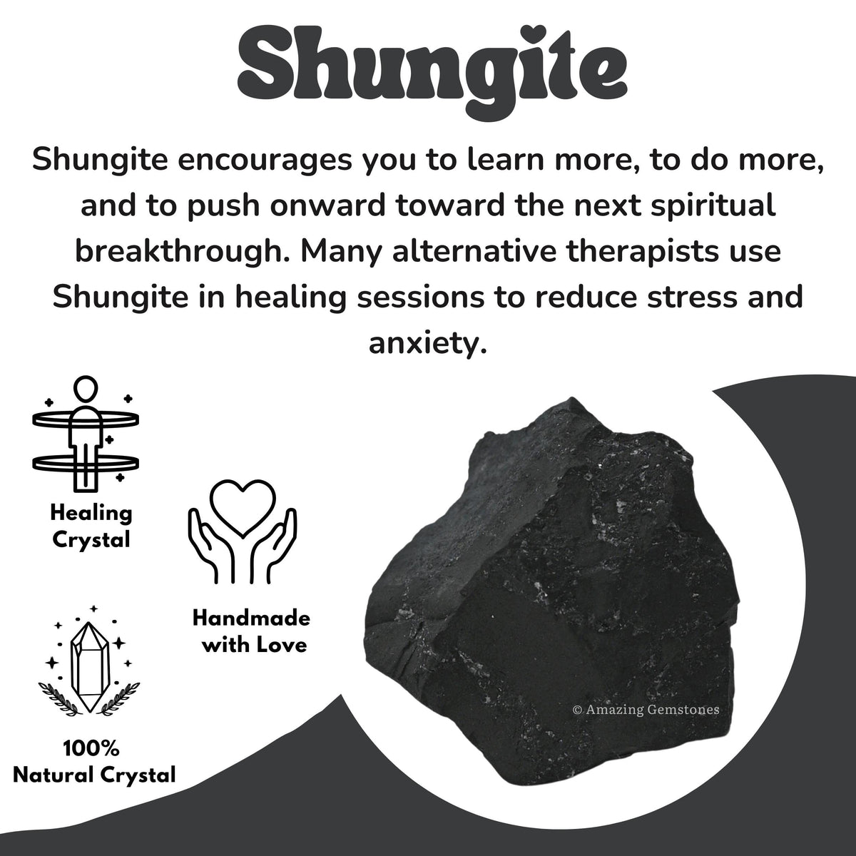 Amazing Gemstone 2 Pieces Shungite Raw Crystals and Healing Stones, Natural Rocks for Tumbling and DIY Raw Stones and Crystals