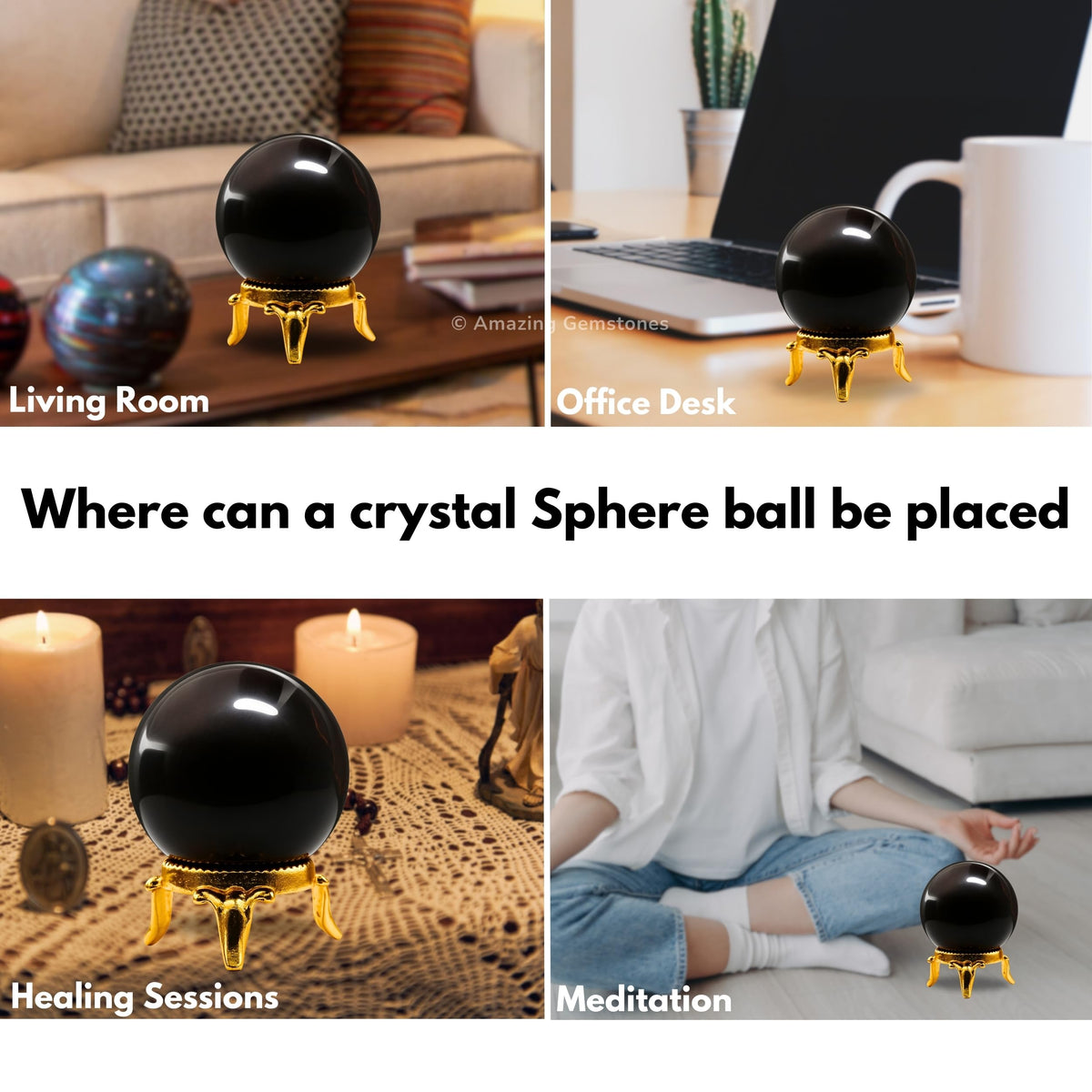 Amazing Gemstone Garnet Crystal Ball with Stand - 2 Inches Crystal Sphere Meditation Balls for Witchcraft and Decorative Balls