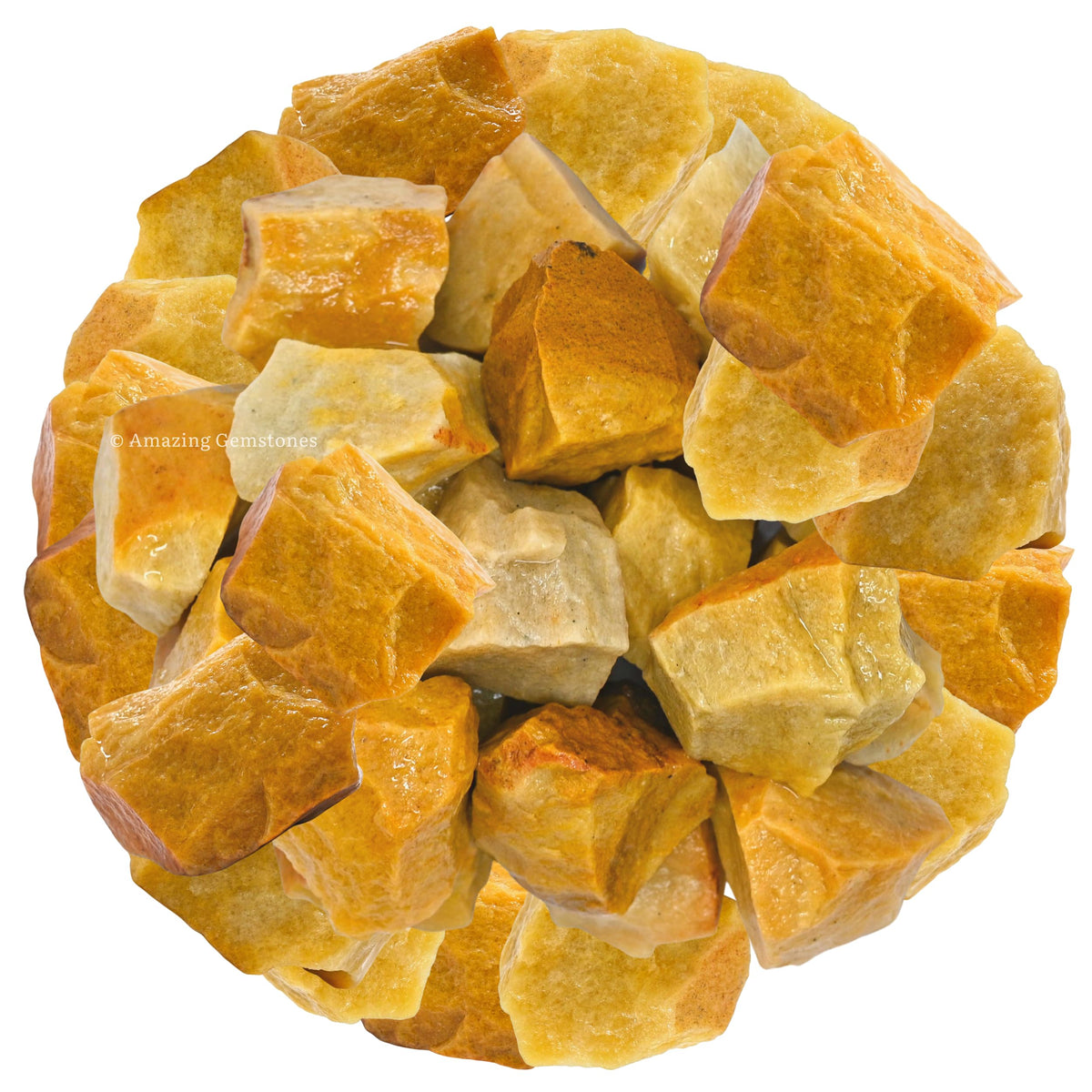 Amazing Gemstone Yellow Jasper Raw Crystals and Healing Stones, Natural Rocks for Tumbling and DIY Raw Stones and Crystals (1 LB)