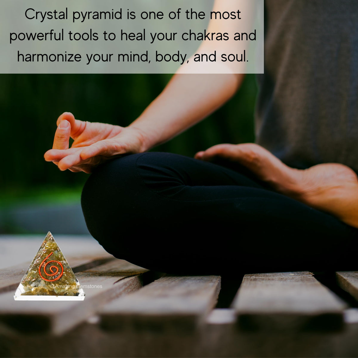 Amazing Gemstone Labradorite Orgone Pyramid - 30mm Small Orgonite Pyramids with Crystals and Healing Stones - Authentic Organite Gifts