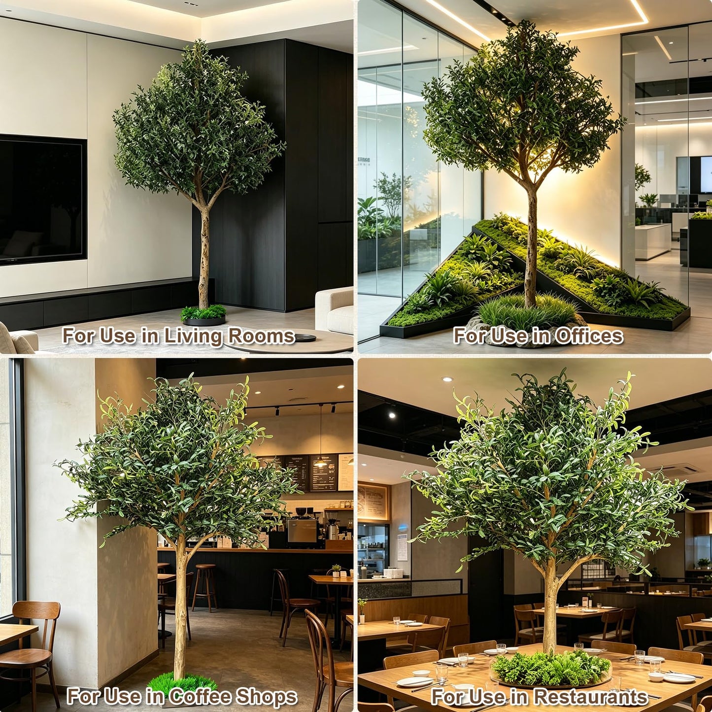 Faux Olive Tree - Large Realistic Artificial Olive Tree with Trunk, Adjustable Branch for Wedding Event Indoor Outdoor Home Office Living Room Farmhouse Decor (5FT)