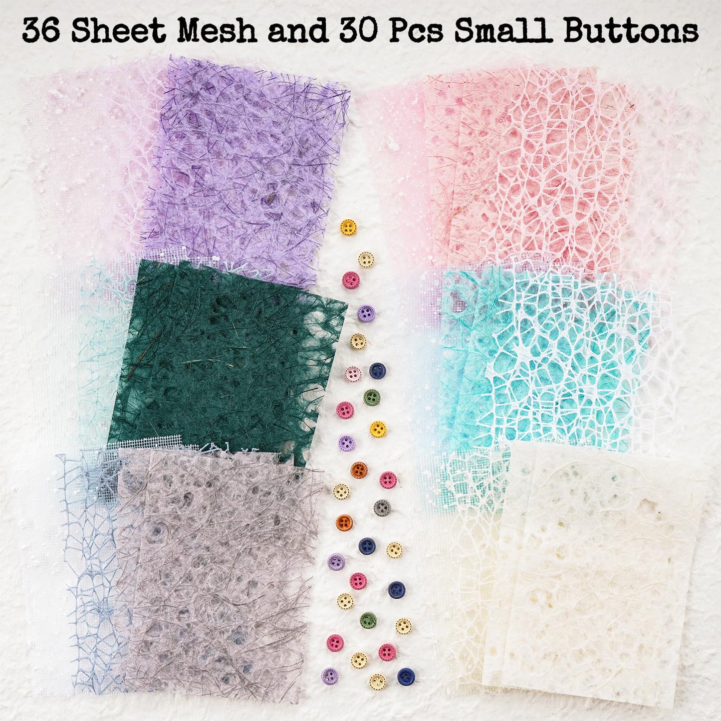 156 Sheets Scrapbook Paper and Mesh Fabric Assorted Set - 6 Pack Mixed Special Textured Paper for Scrapbooking Kit Junk Journal Supplies Planner Mixed Media Collage Card Making Materials 3.9x5.5 Inch