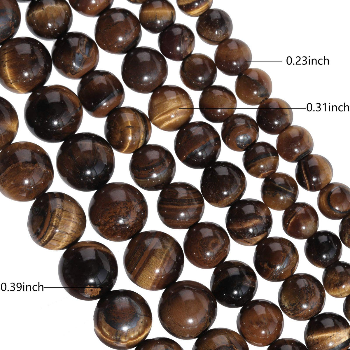 Filluck Natural Stone Beads 8mm Yellow Tiger Eye Polished Round Smooth Agates Gemstone Beads for Jewelry Making 15 Inch(Yellow Tiger Eye,8mm)