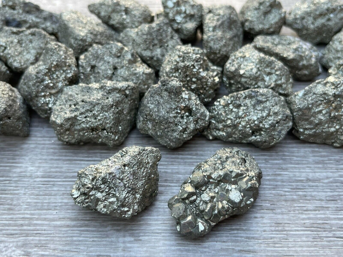 GAF TREASURES Wholesale Raw Pyrite Crystals, Natural Pyrite Stone, Natural Rough Pyrite Crystals, Pyrite Rough, Pyrite Healing Crystals (Pyrite, 1 Pound)