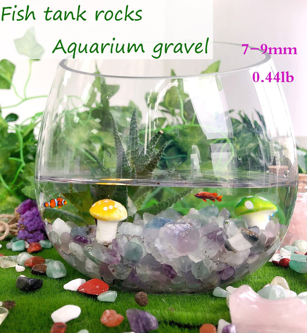 Carnelian Aquarium Gravel Rocks Natural Tumbled Healing Crystal Chips Bulk Gemstones Tumbled Crushed Stones for Fountain Vase Filler Planters Decorative Fish Tank Potted Reiki Energy Balancing 0.44lb