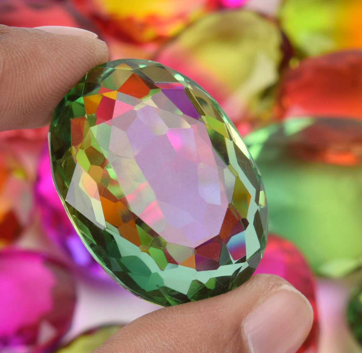 GEMHUB Brazilian Approx. 200.00 Ct Set of 4 Pcs Oval Cut Multi Color Ametrine Loose Gemstone Beads