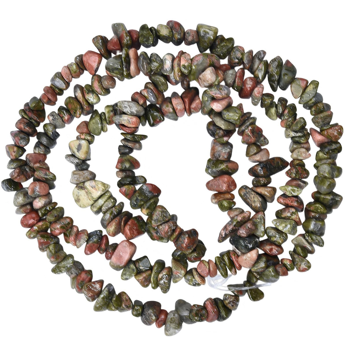 Natural Chip Stone Beads 450pcs Unakite Jasper Chips 5-8mm Genuine Real Irregular Healing Crystal Rocks Hole Drilled DIY Loose Gemstone Beads for Jewelry Making Bracelet Earrings Necklace Crafting